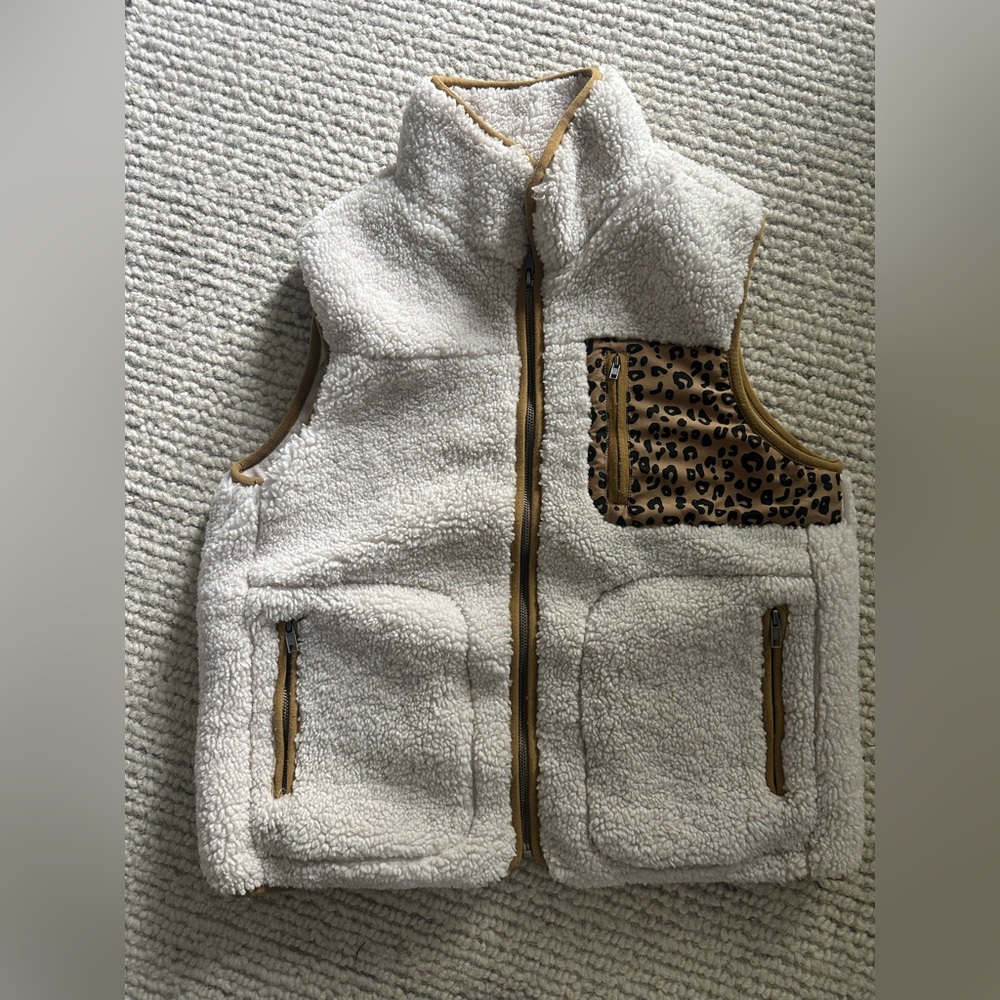Thread & Supply White and Brown Vest